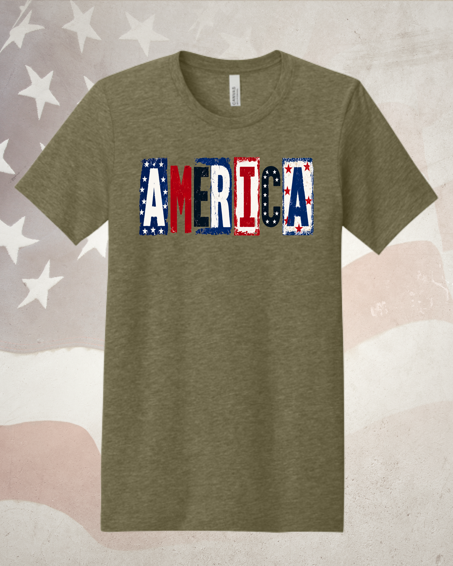 The "AMERICA" Distressed Patriotic Tee