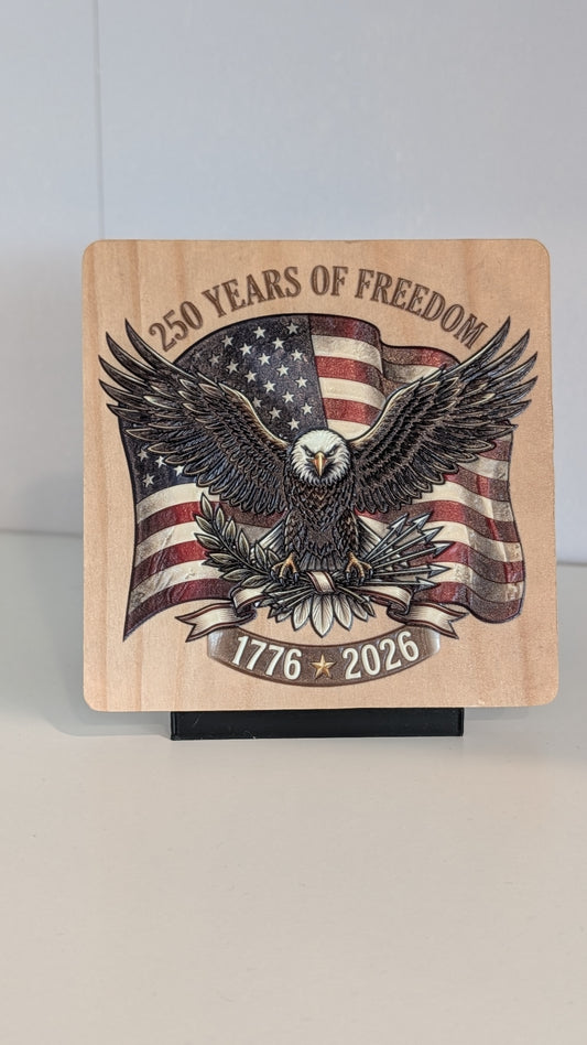 Mini Wooden Square 250 Plaque