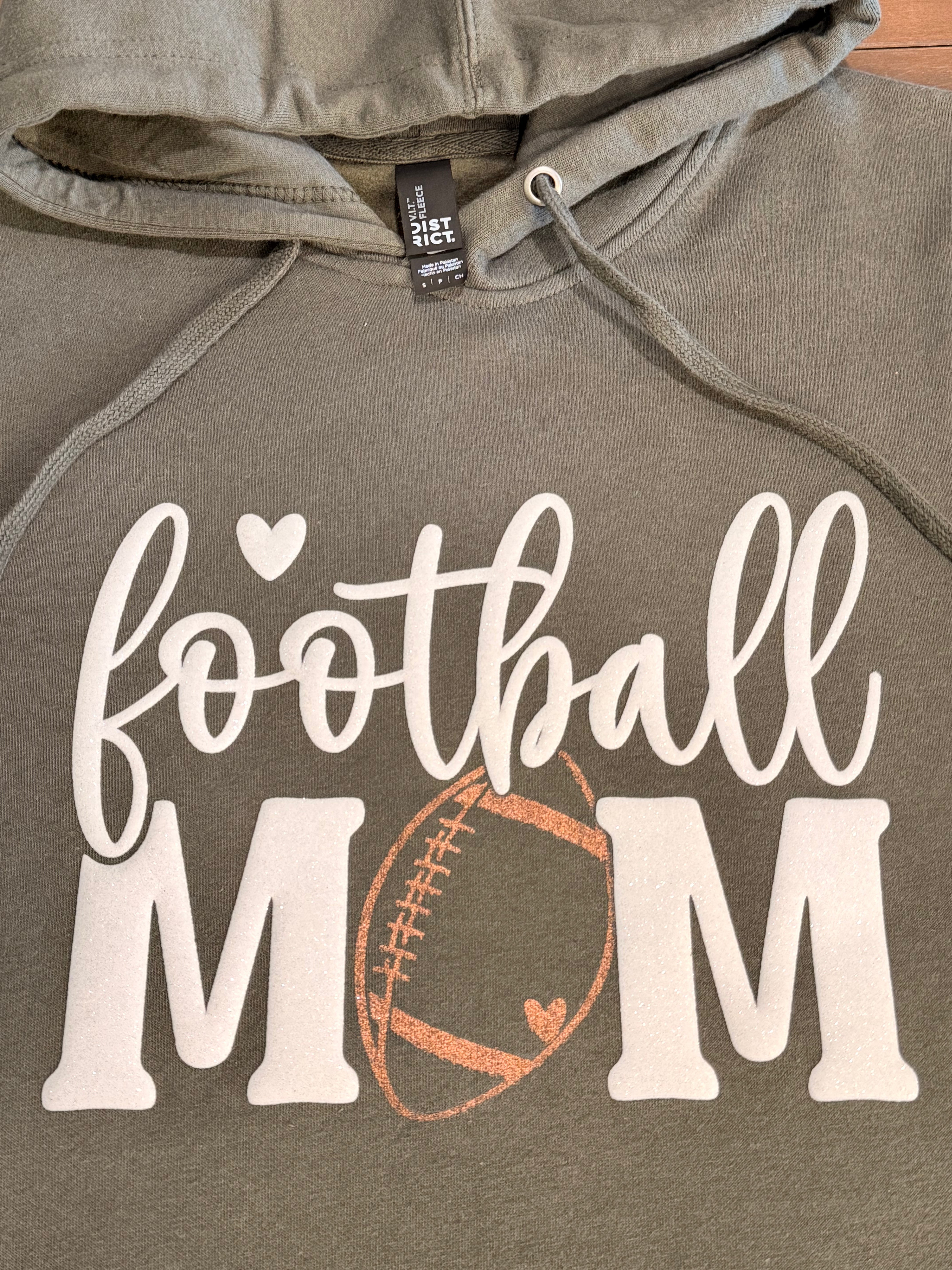football mom puff and brown metallic