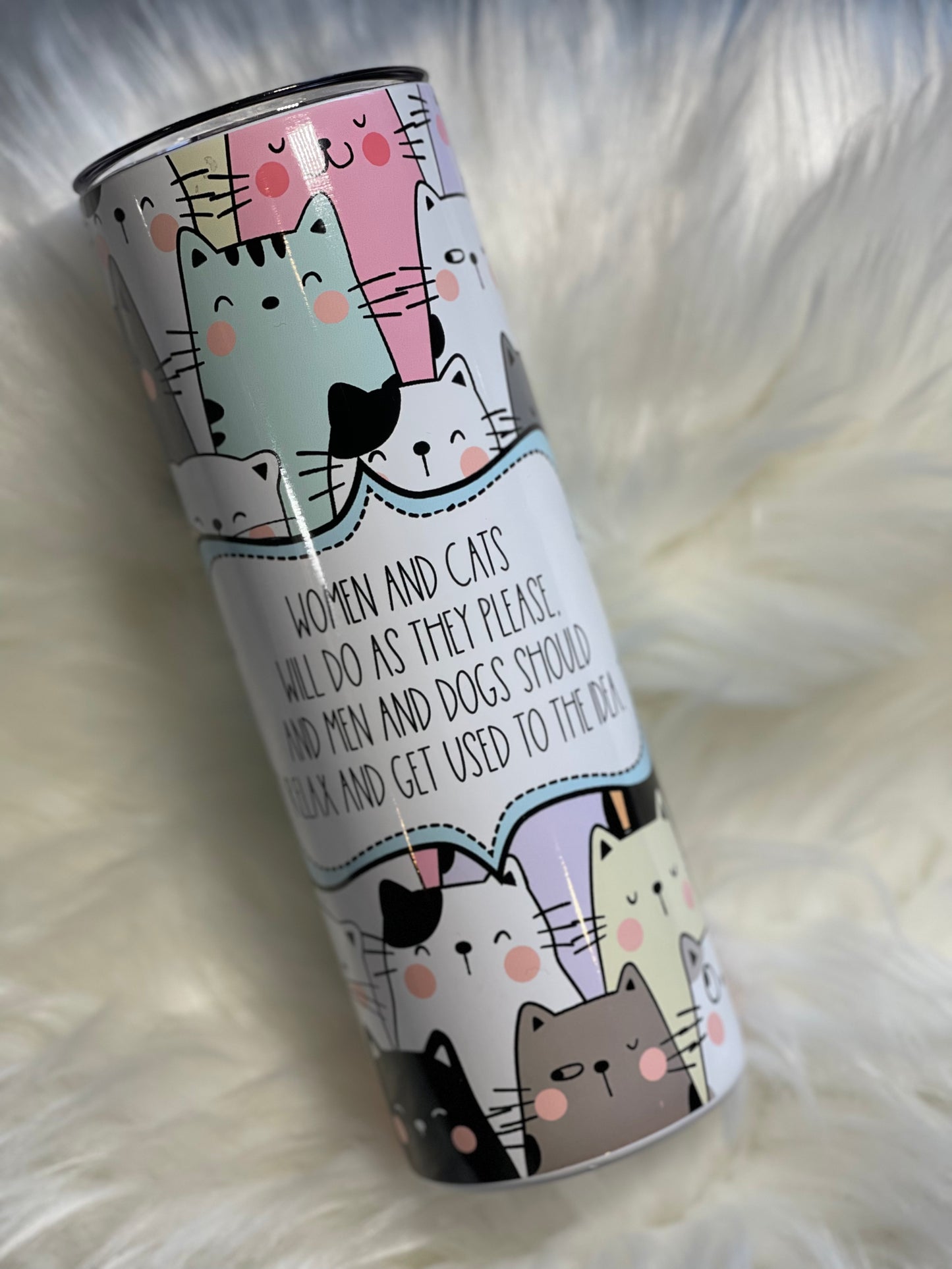 Women and Cats Do As They Please 20oz Glossy Tumbler