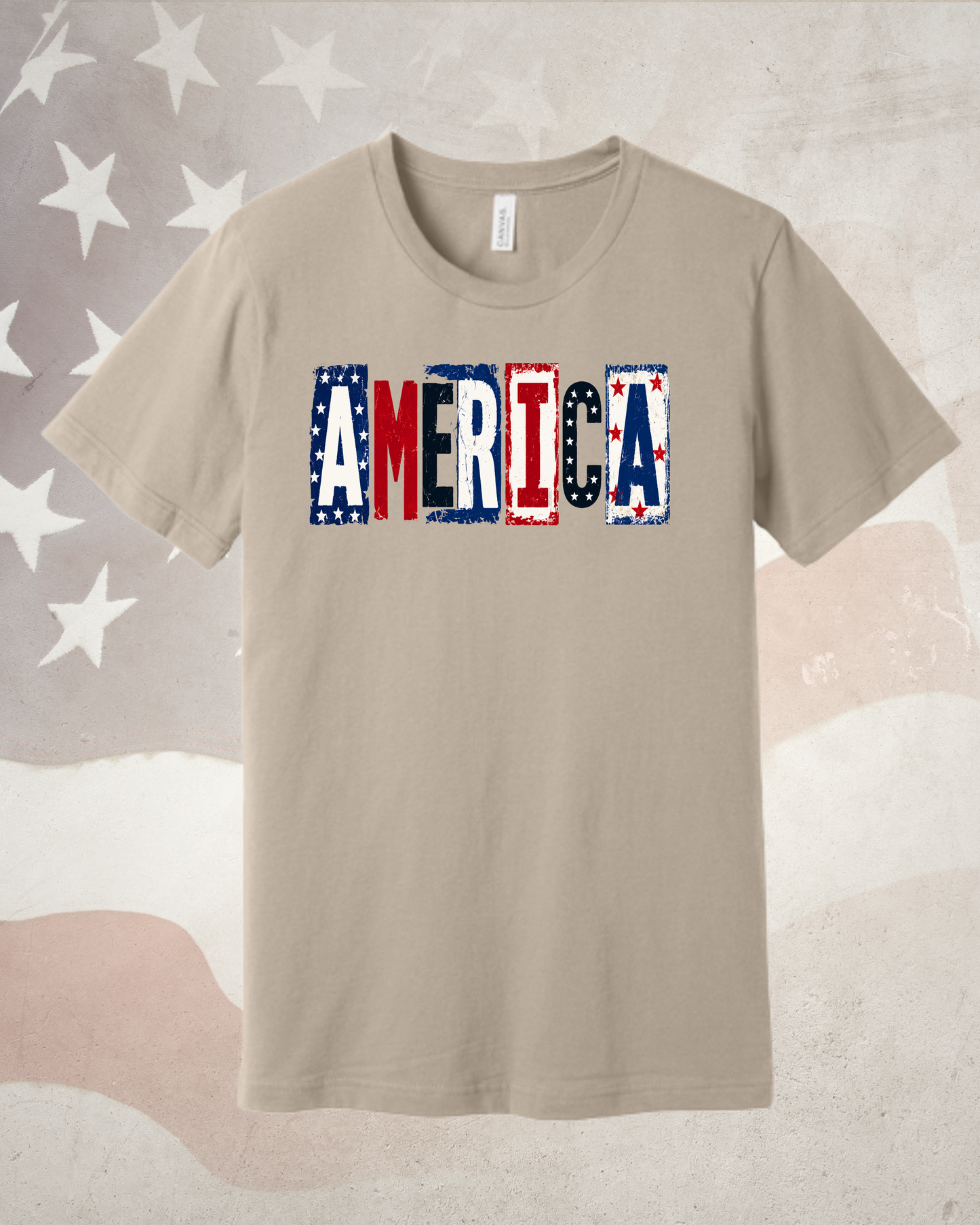 The "AMERICA" Distressed Patriotic Tee