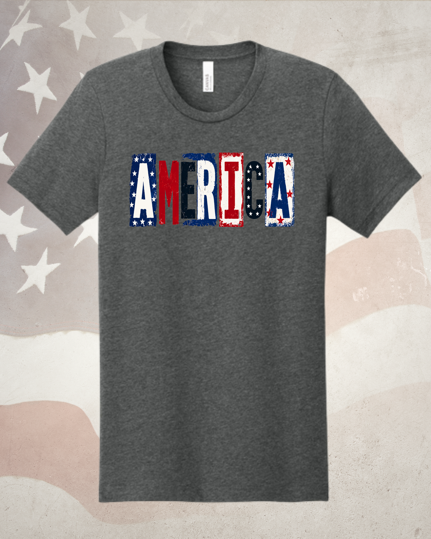 The "AMERICA" Distressed Patriotic Tee