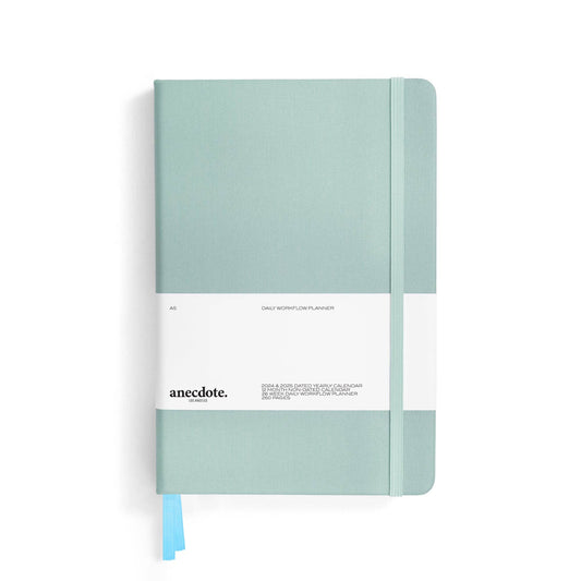 The Daily Planner - Hardcover with Library Buckram Cover: Dutch Blue