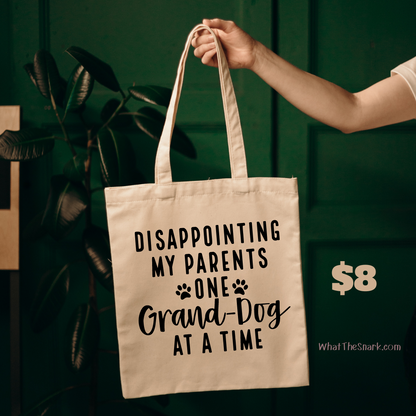Dog Mom tote bags