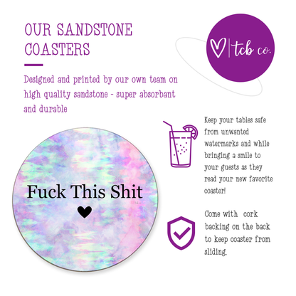 Fuck This Shit Mousepad Desk Set: Mousepad + Coaster