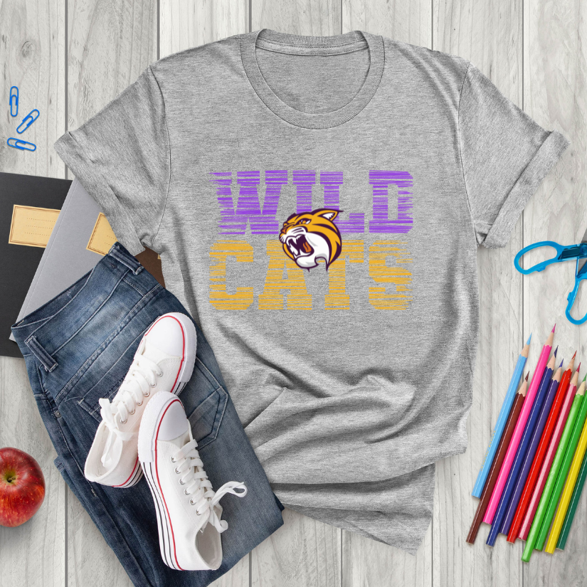 Wildcats Grunge Mascot Tee