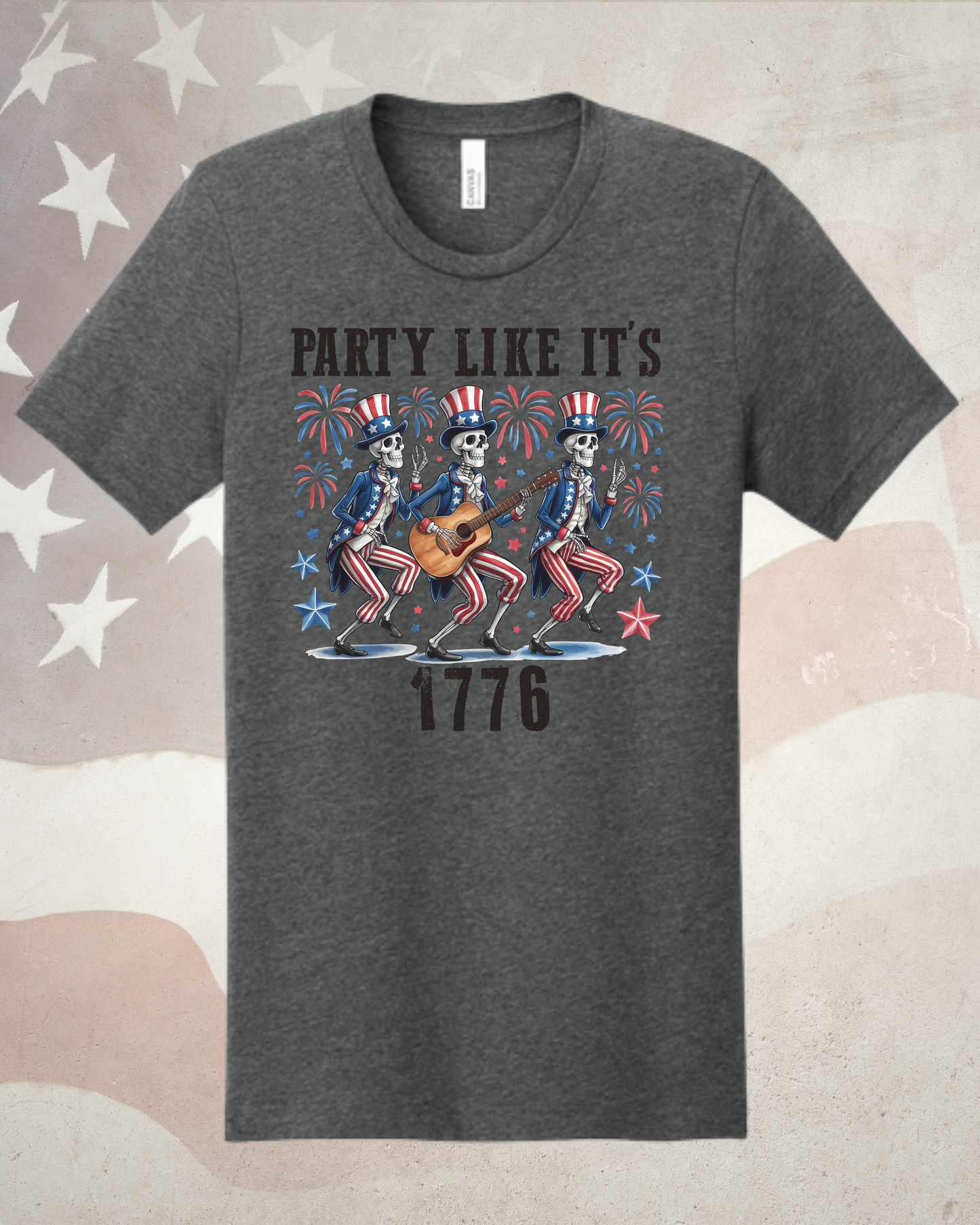 The "Party Like It's 1776" Skeleton Band Tee