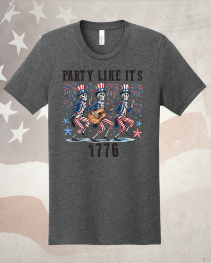 The "Party Like It's 1776" Skeleton Band Tee