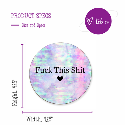 Fuck This Shit Mousepad Desk Set: Mousepad + Coaster