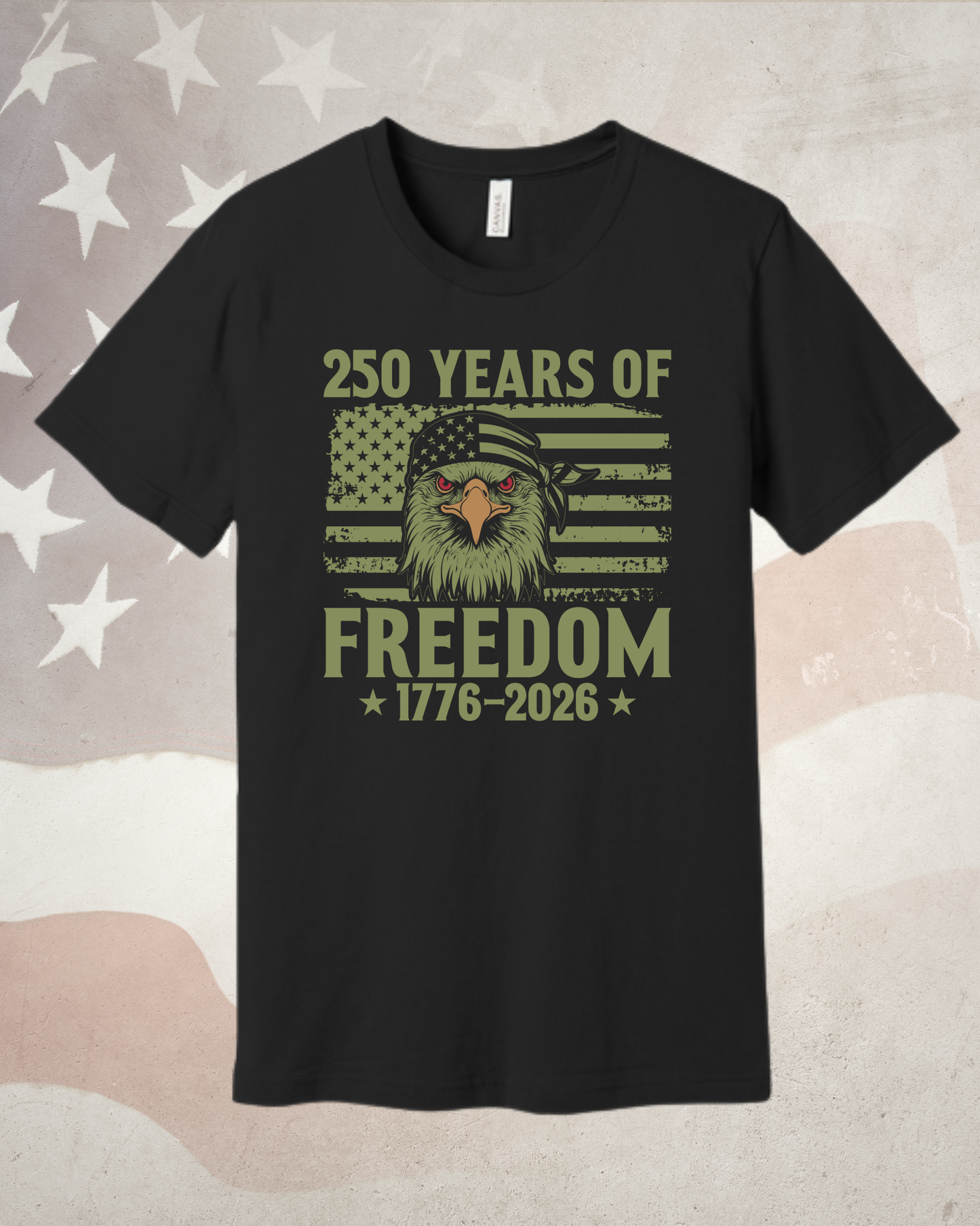 The "250 Years of Freedom" Bad To The Bone Eagle Tee