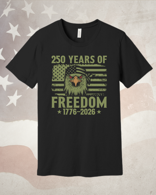 The "250 Years of Freedom" Bad To The Bone Eagle Tee