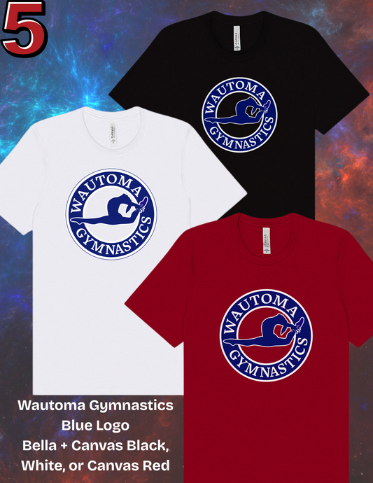 Wautoma Gymnastics Blue Logo