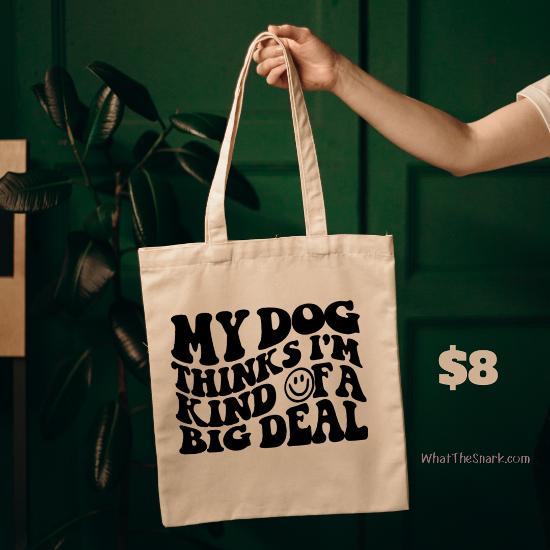 Dog Mom tote bags