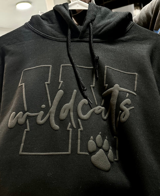 Black on Black Wildcats Hoodie