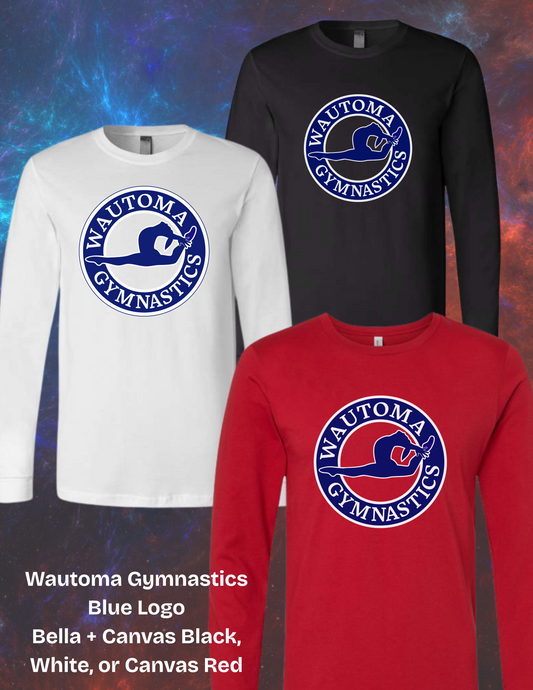 Wautoma Gymnastics Blue Logo  Long Sleeve