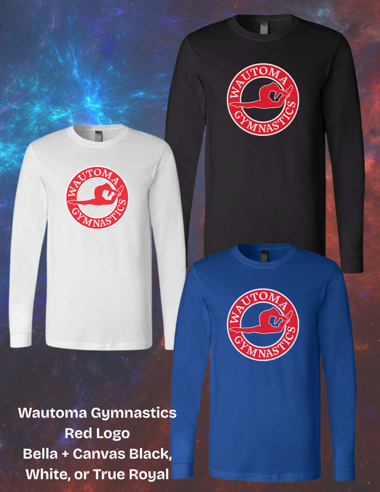 Wautoma Gymnastics Red Logo  Long Sleeve