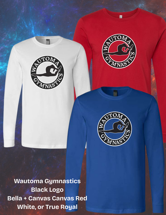 Wautoma Gymnastics Black Logo  Long Sleeve