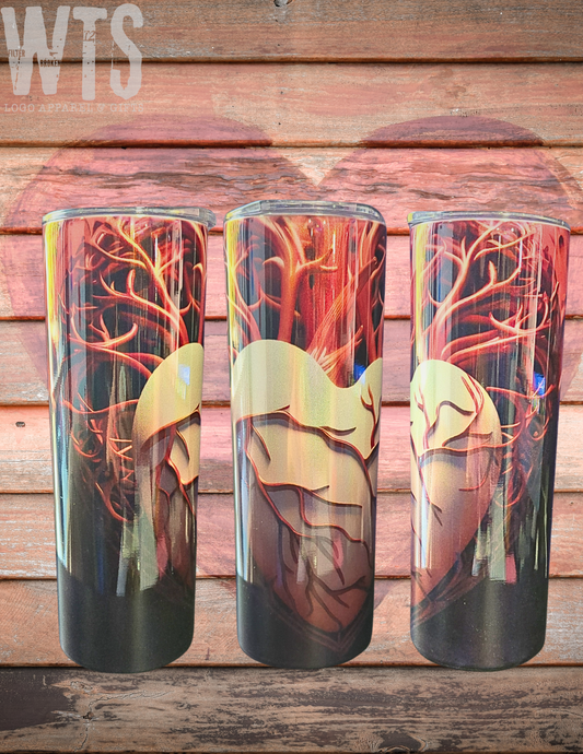 White Heart 20oz Tumbler