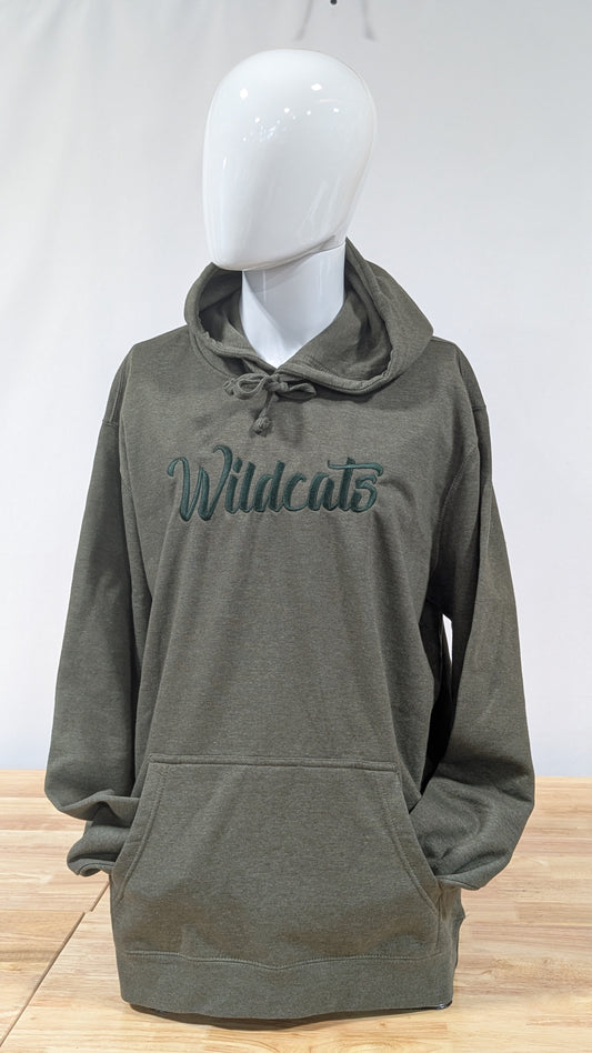 Heathered Olive Wildcats Embroidered Hoodie