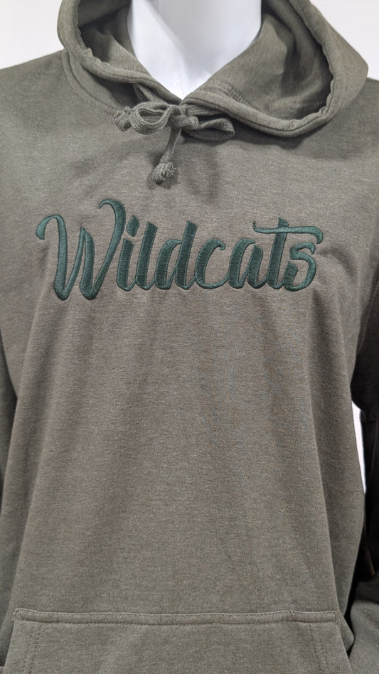 Heathered Olive Wildcats Embroidered Hoodie