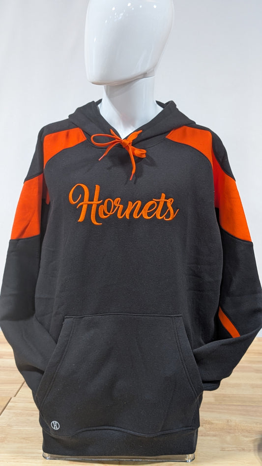 Orange and Black Hornets Embroidered Hoodie