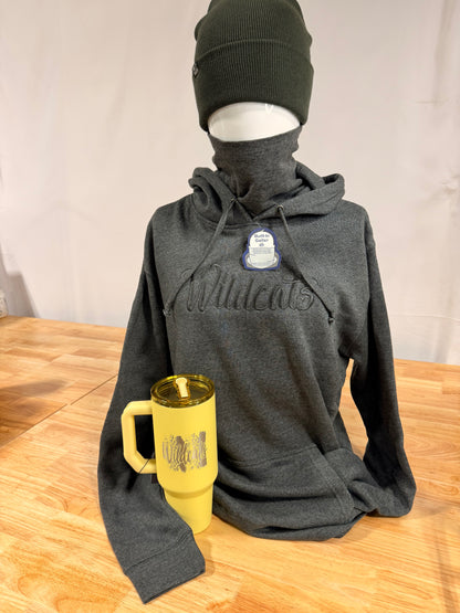 J.America  Wildcats Embroidered Gaiter Hoodie