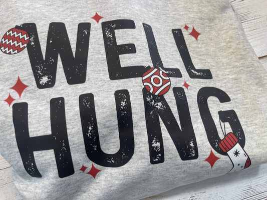 Well hung grey hoodie