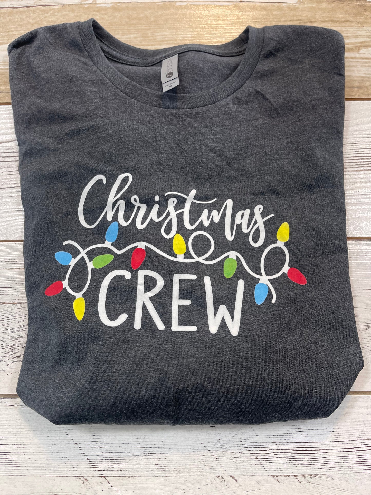 Christmas crew long sleeve- black