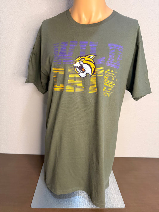 Fierce Wild Cats Mascot Graphic Tee