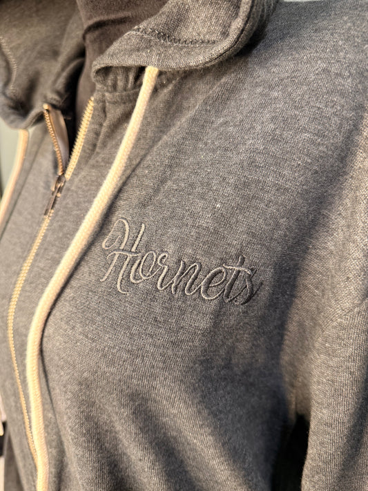 Full Zip Hornets Embroidered Hoodie