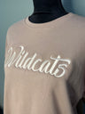 Neutral Bella+Canvas Wildcats Embroidered Crew Necks