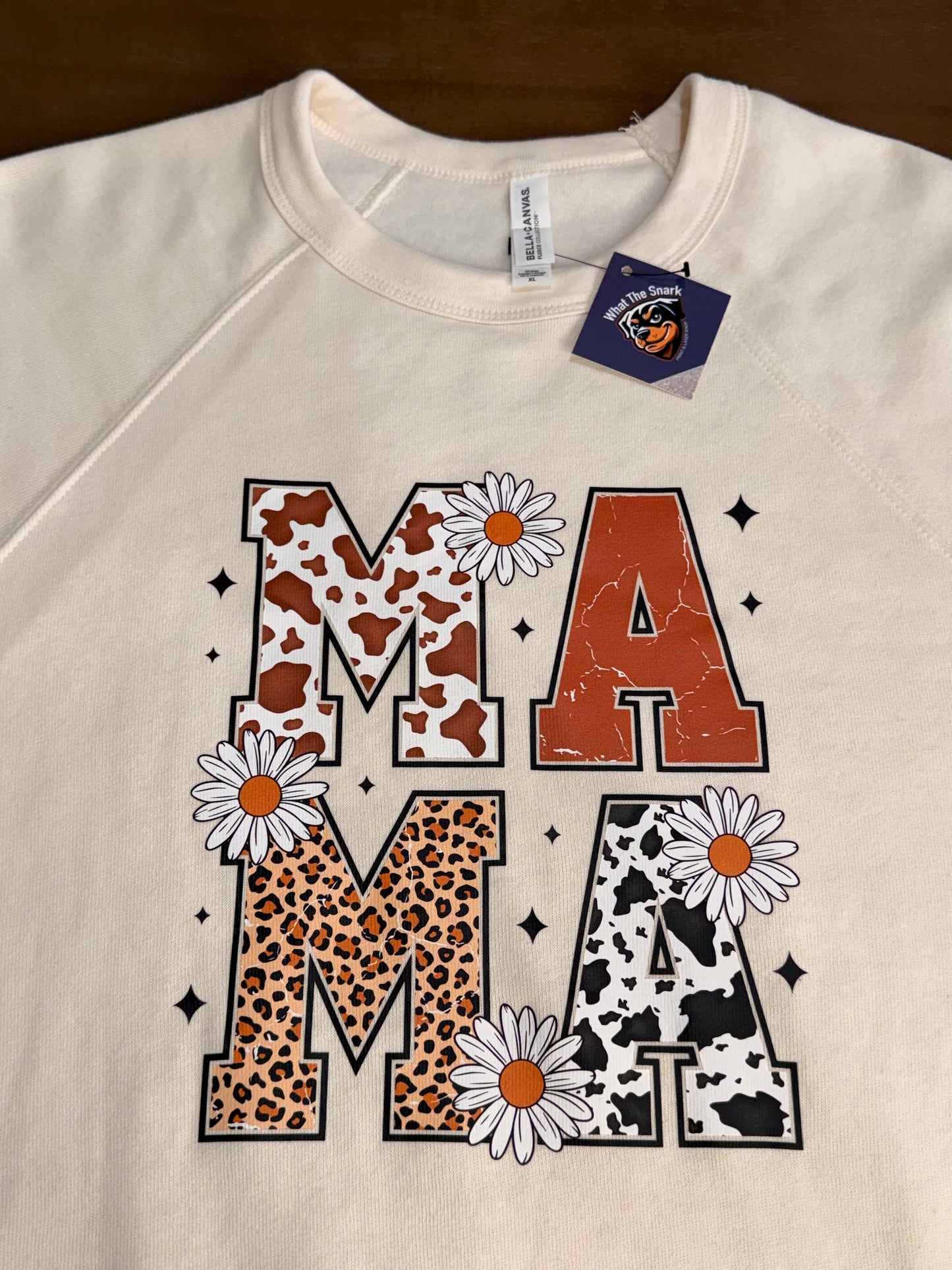 Wild & Free Mama: Retro Cowgirl Print Pullover