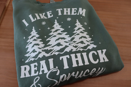 I like them real thick and sprucey crewneck
