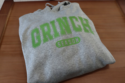 Grinch Season -Grey hoodie