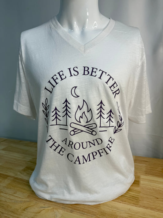 Life is Better Around the Campfire V-Neck