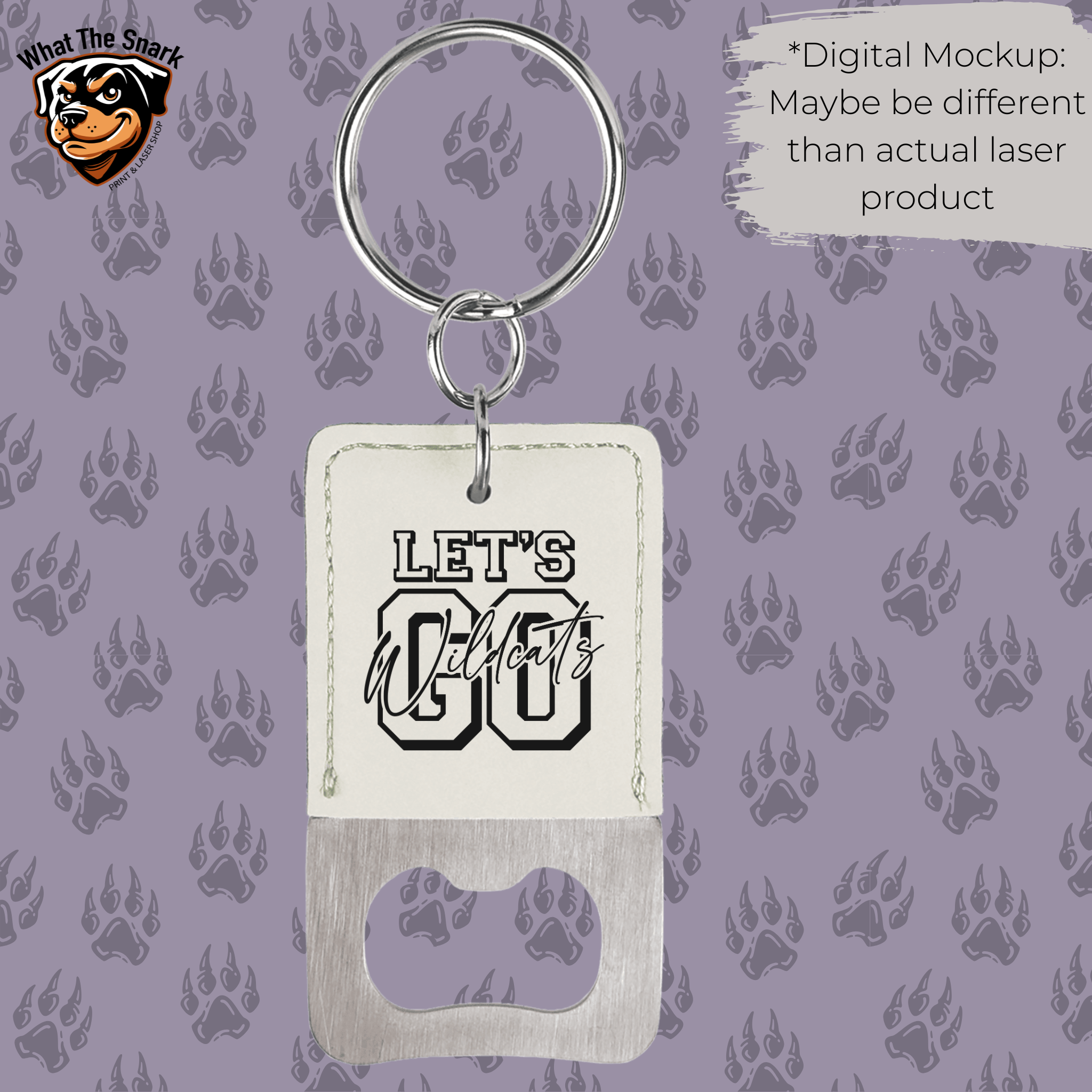 Leather Keychain Bottle Opener Wildcats