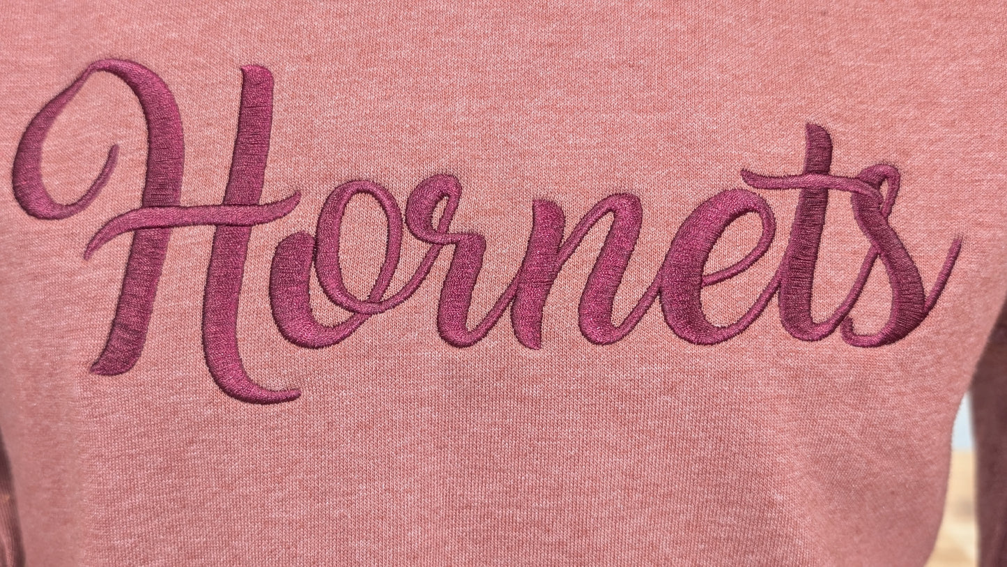 Red District Hornets Embroidered Hoodie