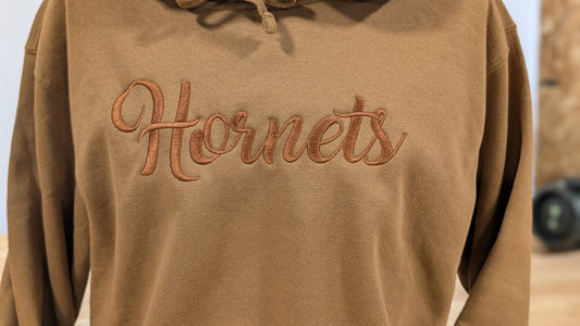 Brown District Hornets Embroidered Hoodie