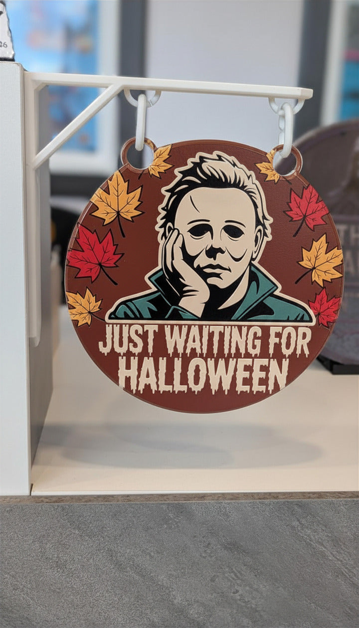 Just Waiting for Halloween Sign