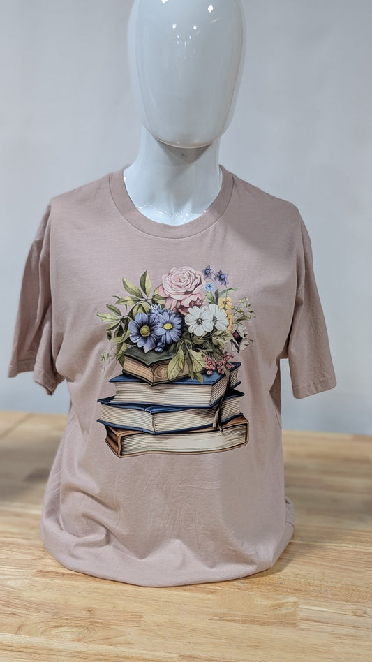 Books & Blooms Tee