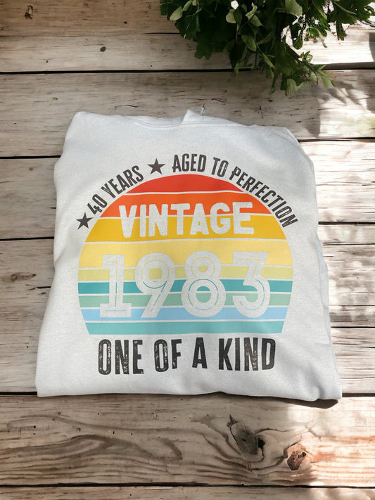 40 years- aged to perfection -Vintage 1983 Hoodie
