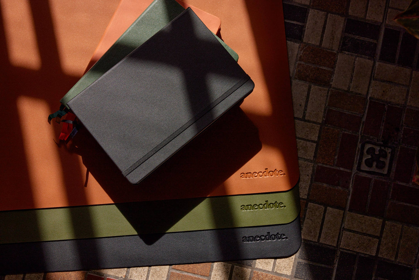 The Daily Planner - Hardcover with Library Buckram Cover: Black