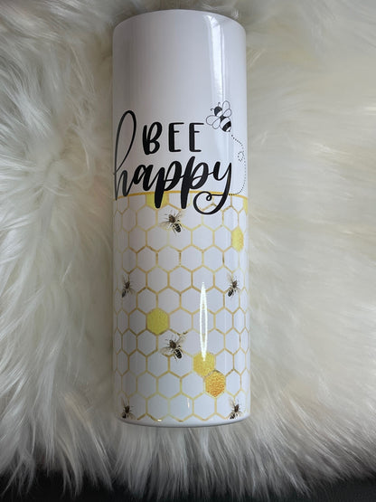Bee Happy 20 ounce Tumbler