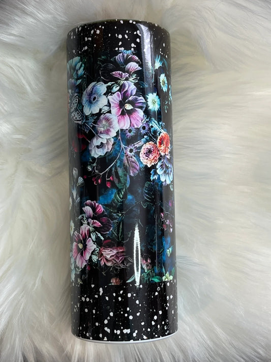 Dark Floral 20oz Tumbler