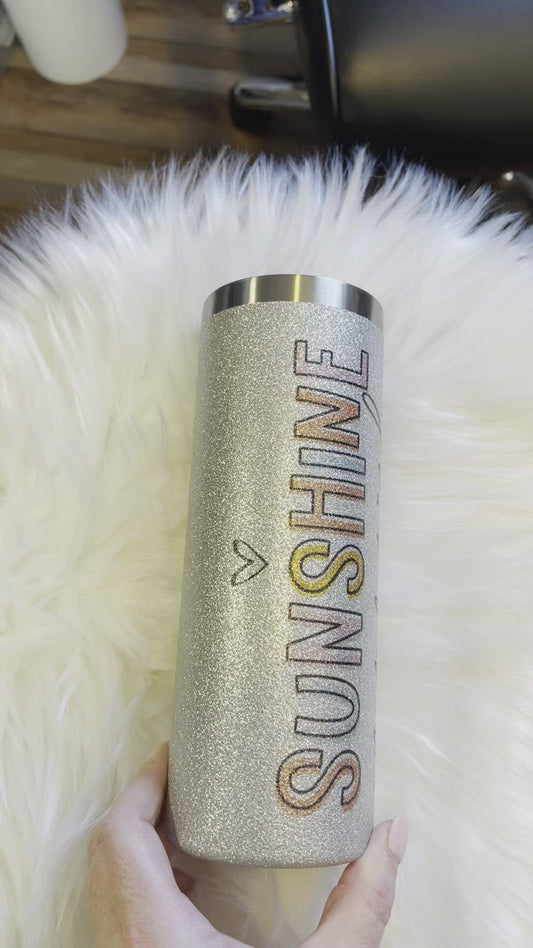 Sunshine on my Mind 20oz Glitter Tumbler