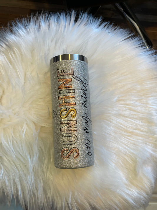 Sunshine on my Mind 20oz Glitter Tumbler