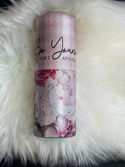 Be Yourself 20oz Glitter Tumbler
