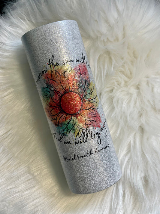 Try Again Tomorrow Glitter Tumbler