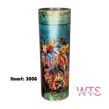 Fancy Steer  Glitter Tumbler