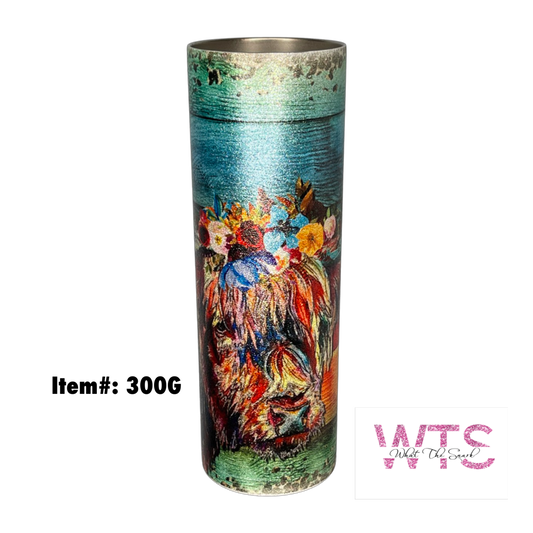 Fancy Steer  Glitter Tumbler